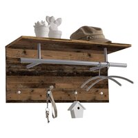 Wandkapstok 72x29,3x34,5 cm oude stijl bruin