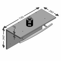 Wandkapstok 72x29,3x34,5 cm oude stijl bruin