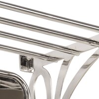 Bagagerek met kleerhangers en spiegel wandmontage aluminium