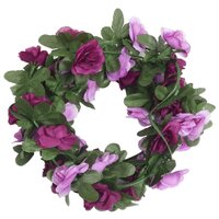 Kerstslingers met bloemen 6 st 250 cm lente lichtpaars
