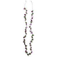Kerstslingers met bloemen 6 st 250 cm lente lichtpaars