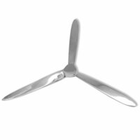 Propeller voor aan de muur 70 cm aluminium zilver