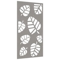 Wanddecoratie tuin bladontwerp 105x55 cm cortenstaal