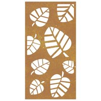 Wanddecoratie tuin bladontwerp 105x55 cm cortenstaal