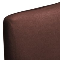 Stoelhoezen 6 st stretch recht bruin