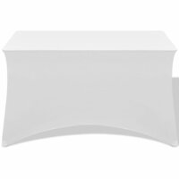 Tafelhoes stretch wit 183x76x74 cm 2 st