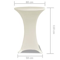 Statafelhoes Stretch &Oslash;80cm Cr&egrave;me (2 stuks)