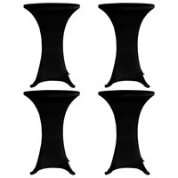 Statafelhoes 4 st stretch &Oslash;80 cm zwart