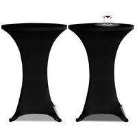Statafelhoes 4 st stretch &Oslash;80 cm zwart
