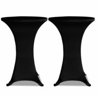 Statafelhoes 4 st stretch &Oslash;80 cm zwart