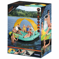 Drijfeiland Sunny Lounge 5-persoons opblaasbaar 291x265x83 cm