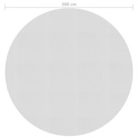 Zwembadfolie solar drijvend 300 cm PE grijs