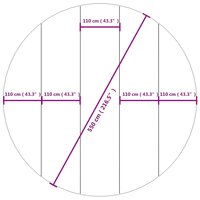 Zwembadgrondzeil &Oslash;550 cm polyester geotextiel lichtgrijs