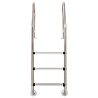 Zwembadladder met 3 sporten 120 cm roestvrij staal 304