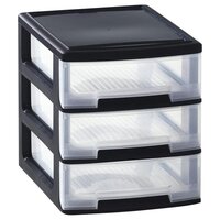 Bureauladeblok Babel A4 3x5 L zwart en transparant