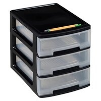 Bureauladeblok Babel A4 3x5 L zwart en transparant