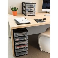 Bureauladeblok Babel A4 3x5 L zwart en transparant