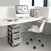 Bureauladeblok Babel A4 3x5 L zwart en transparant