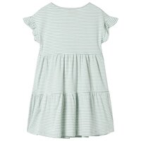 Kinderjurk met ruches aan de mouwen 116 mintkleurig