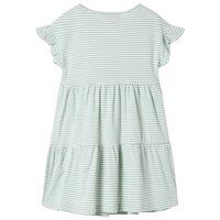 Kinderjurk met ruches aan de mouwen 104 mintkleurig