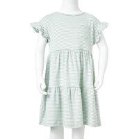 Kinderjurk met ruches aan de mouwen 104 mintkleurig