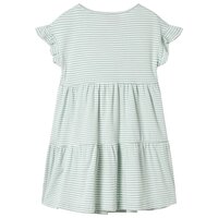 Kinderjurk met ruches aan de mouwen 128 mintkleurig