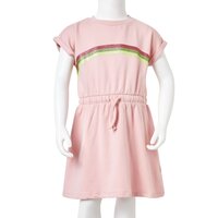 Kinderjurk met trekkoord 128 lichtroze