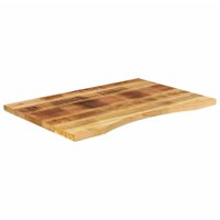 Bureaublad met ronding 100x60x2,5 cm massief ruw mangohout