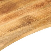Bureaublad met ronding 100x60x2,5 cm massief ruw mangohout
