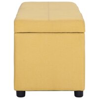 Bankje met opbergvak 116 cm polyester geel