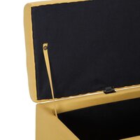 Bankje met opbergvak 116 cm polyester geel