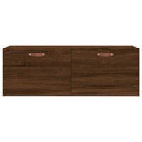 Wandkast 100x36,5x35 cm bewerkt hout bruin eikenkleur