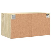Wandkast met glazen deuren 68,5x37x35 cm sonoma eikenkleurig