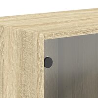 Wandkast met glazen deuren 68,5x37x35 cm sonoma eikenkleurig