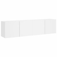 Tv-meubels 2 st wandgemonteerd 80x30x41 cm wit