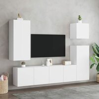 Tv-meubels 2 st wandgemonteerd 80x30x41 cm wit