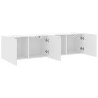 Tv-meubels 2 st wandgemonteerd 80x30x41 cm wit