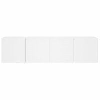Tv-meubels 2 st wandgemonteerd 80x30x41 cm wit