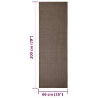 Sisalmat voor krabpaal 66x200 cm bruin