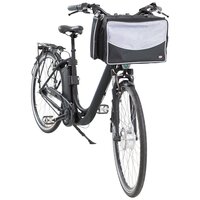 Fietsmand voor huisdieren voorop 41x26x26 cm zwart en grijs
