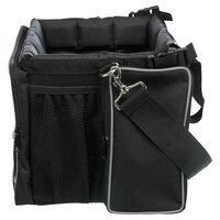 Fietsmand voor huisdieren voorop 41x26x26 cm zwart en grijs