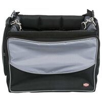 Fietsmand voor huisdieren voorop 41x26x26 cm zwart en grijs