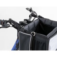 Fietsmand voor huisdieren voorop 41x26x26 cm zwart en grijs