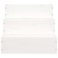 Huisdierentrap 40x37,5x35 cm massief grenenhout wit