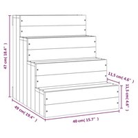 Huisdierentrap 40x49x47 cm massief grenenhout honingbruin