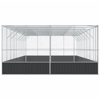 Voli&egrave;re met verlengstuk 832x414x212 m staal zilverkleurig