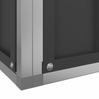 Voli&egrave;re met verlengstuk 832x414x212 m staal zilverkleurig