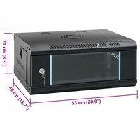 Netwerkkast wandgemonteerd 4U 19&amp;quot; IP20 53x40x21 cm