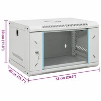 Netwerkkast wandgemonteerd 6U 19&amp;quot; IP20 53x40x30 cm