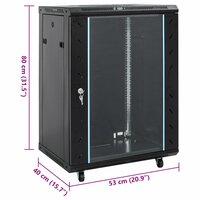 Netwerkkast 15U 19&amp;quot; IP20 53x40x80 cm zwart
